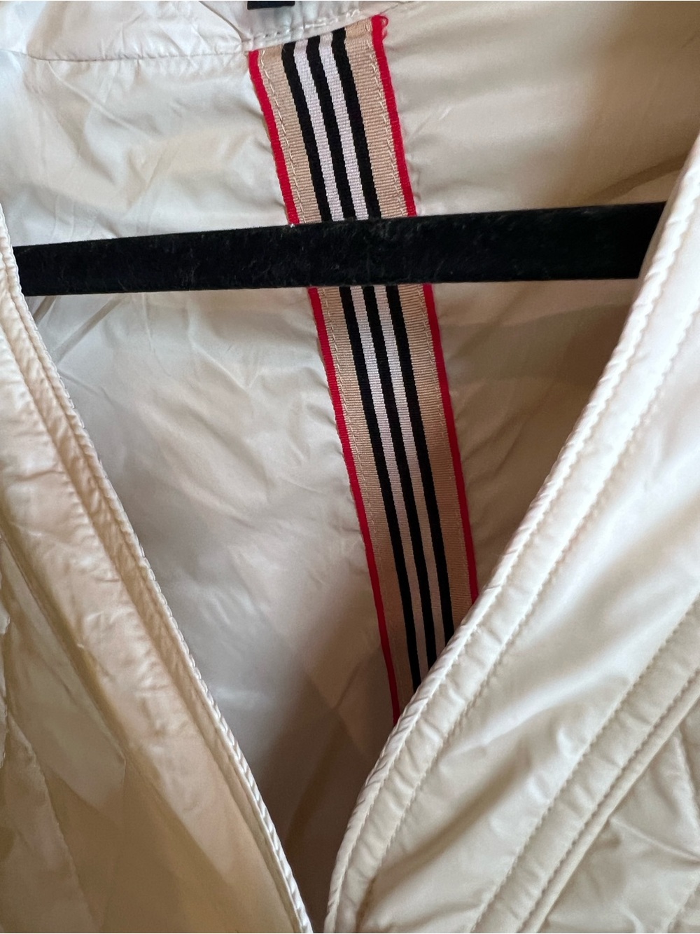 JOH Cream Quilted Quiet Luxury Old Money Quilted Button Front Bomber Jacket, S - Picture 12 of 14